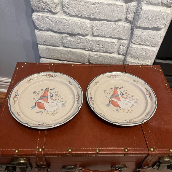 International China Marmalade Goose Dessert or Salad Plates, Set of 2, Vintage - Picture 1 of 5